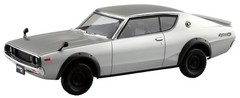 AOSHIMA 1/32 The Snap Kit Series Nissan C110 Skyline GT-R Silver Color-coded Pla