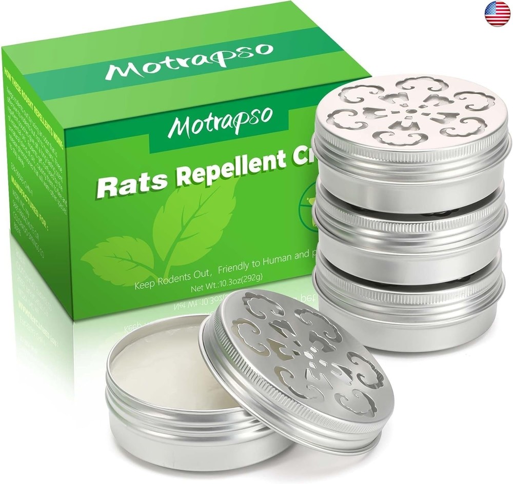 Peppermint Oil to Repel Mice and Rats, 4 Pack for Car Engines, Mouse Repellent