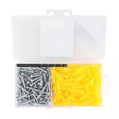 Conical Anchor Kit (100 #10-#12 Anchors, 100 #10 Screws and 1/4 In. X 4 In. Maso