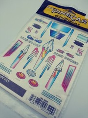 Vintage PineCar Stick-on Decals Road Rocket P322 1998