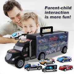 Toddler Toys for 3-4 Year Old Boys,Large Transport Cars Carrier Set Black