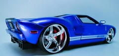 Ford GT40 Race Car Classic Custom Built Concept 18 Model 12 Carousel Blue 1:24