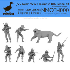 NUMODEL NMBUR000 | 1/72 Resin WWII Burmese BIA Tiger Ambush Soldiers Scene Kit