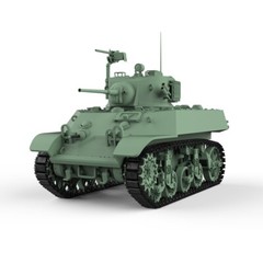 SSMODEL SS72506 1/72 25mm Military Model Kit US M3A3 Stuart Light Tank WoT WAR