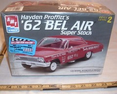 AMT HAYDEN PROFFITT’S 62 CHEVY BEL AIR SS SUPER STOCK MODEL KIT SEALED 1:25 6760