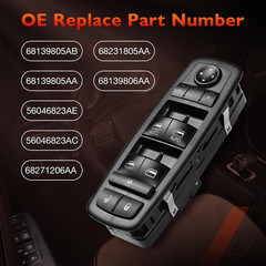 Master Power Window Switch Driver Side Front Left Door Control Button,Fits 2016