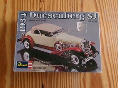1977 Issue Revell: 1934 Duesenberg SJ 1/48 Scale Partially Assembled