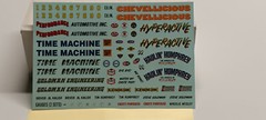 Decal Sheet 65 1965 Chevy Chevelle AWB Funny Drag Car 1/25 AMT 427 Fully Blown