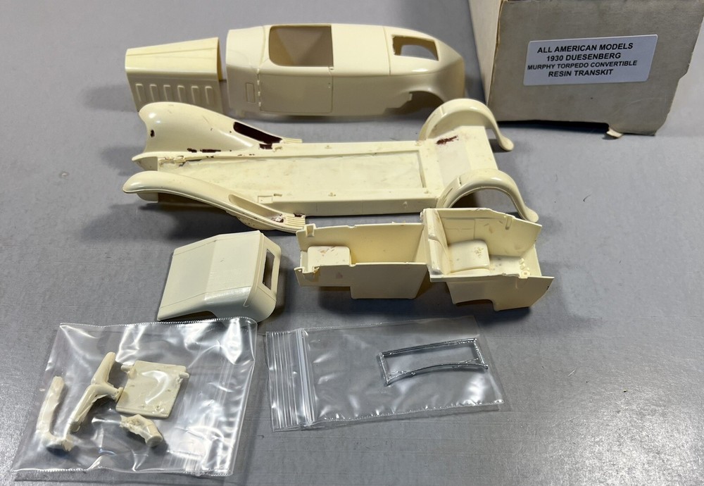 ALL AMERICAN MODELS 1930 DUESENBERG TORPEDO BOATTAIL RESIN TRANSKIT