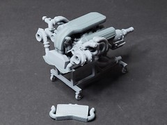 572 ENGINE – TURBO CHARGED 3D print 1:8 1:12 1:18 1:24 scale JPGMODELS Italeri