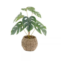 15 “H Artificial Split Leaf in 6” Basket 6X6X4. 25