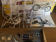 1/8 revell triumph drag bike model kit.