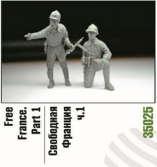 135 Resistants of “Free France”. Part 2 (2 Fig) Zebrano ZF35025 RESIN Model Kit