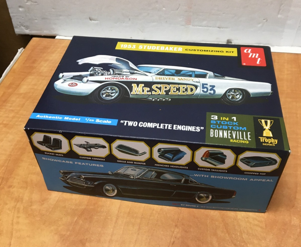AMT 1953 Studebaker Mr. Speed 3-in-1 Trophy Series Unbuilt Kit *SEALED BAGS*