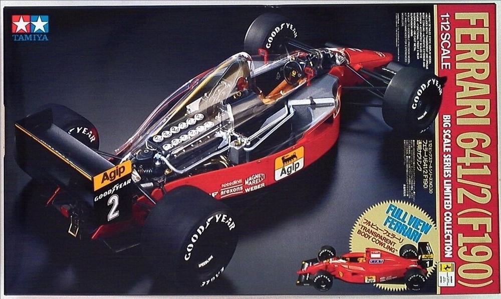 Tamiya 1/12 Big Scale Full View Ferrari 641/2 (F190) Transparent Cowling 12030