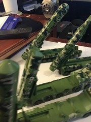 Set of 4 Dongfeng 21D missile vehicle military tank model 6 1/2-7in long