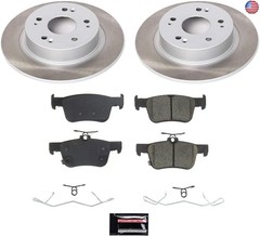 Power Stop SC8063 Rear Brake Kit With Semi-Coated Brake Rotors and Ceramic
