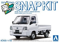 Aoshima 1/32 Model Car Snap Kit 05-FW Subaru Sambar Truck Frost White Limited