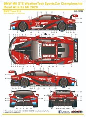 S.K. Decals 1:24 Scale SK24130 BMW M8 GTE WeatherTech Road Atlanta 6Hr 2020 #25