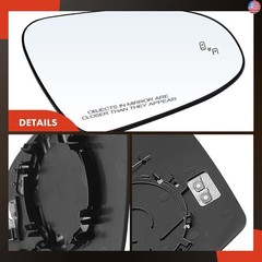 A-Premium Right Passenger Side Heated Mirror Glass with Backing Plate –