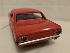 Vintage 1966 Ford Mustang Dealer Promo Model Car Red Plastic 4 Screws Some Flaws