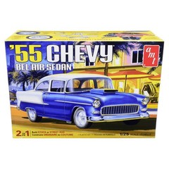 AMT 1119 1955 Chevy Bel Air Sedan 1/25 Model Kit 2 in 1 Brand New Factory Sealed