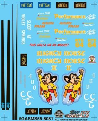 Slixx 8081 Gasser Mini Sheet #55 decal