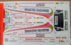 Slixx decals #1211 Roland Leong Hawaiin Vaction Daytona F/C decals