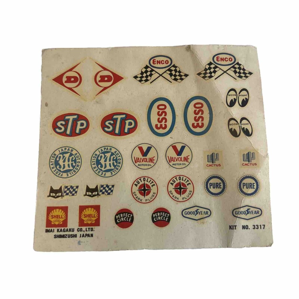 IMAI Excalibur SSK GT Series Model Kit 1-3317-1498 Sticker Sheet ESSO, STP, ENCO