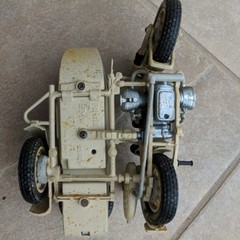 VINTAGE BMW R75 Army Motorcycle with sidecar 1:16 scale model