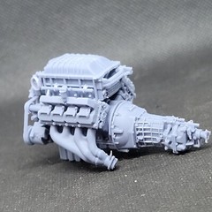 Dodge Hellcat Demon Hellaphant model engine resin 3D printed 1/25 1/24