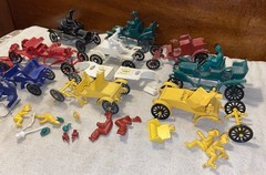 Lot of 9 Vintage 1950s Revell Highway Pioneers Action Miniatures-Parts Restore