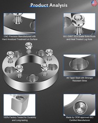 ECCPP 4PCS 1.25 inch 5×4.75 to 5×4.5 Wheel Adapters Conversion 5×120.65mm to