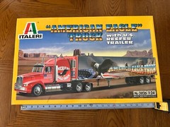 RARE Italeri American Eagle 18-Wheeler Truck 1/24 W/Reefer Trailer 3826 Complete