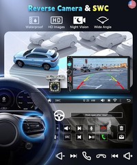 7 inch Double Din Car Radio Stereo, Touch Screen Radio for Car Stereo