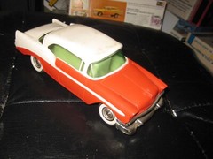 Vintage 1950s Chevy Bel Air Promo Car in two town red/white – bank