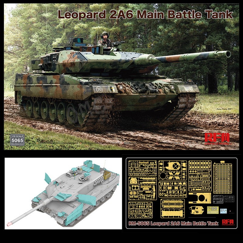 RYEFIELD RM5065+2035 Leopard 2A6 Main Battle Tank and matchedMetal etching parts