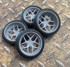 Resin 21/20 Inch “Venom” Model car Wheels and Tires 1/24 1/25 scale
