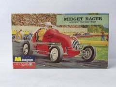 VINTAGE 1965 MONOGRAM MIDGET RACER SCALE MODEL KIT UNUSED IN BOX