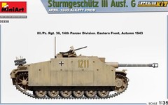 MINIART 35338 1/35 Scale StuG III Ausf. G Ausf 1943 Alkett Prod. Interior Kit