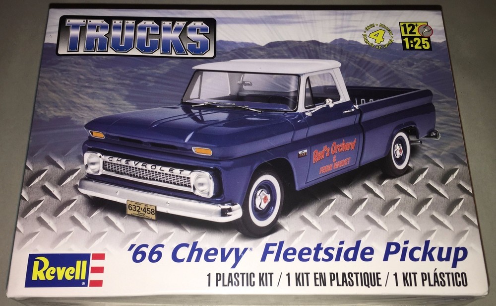Revell 1966 Chevy Fleetside Pickup Truck 1:25 scale model car kit 7225