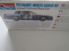 Orig. 1984 Monogram Kit 2299 1:24 Terry Labonte’s PIEDMONT MONTE CARLO SS SEALED