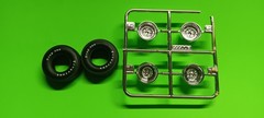 Firestone 500 Pad Printed Tires 1967 GTO 1/25 MPC Chrome Reverse Steelie Rims