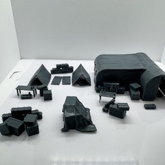 1/72 Miniature Military Fortress Base Battle Scenes Ruins Military Base
