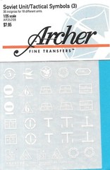 Archer 1/48th Soviet Unit & Tactical Symbols (3) Transfer Decals AR48208