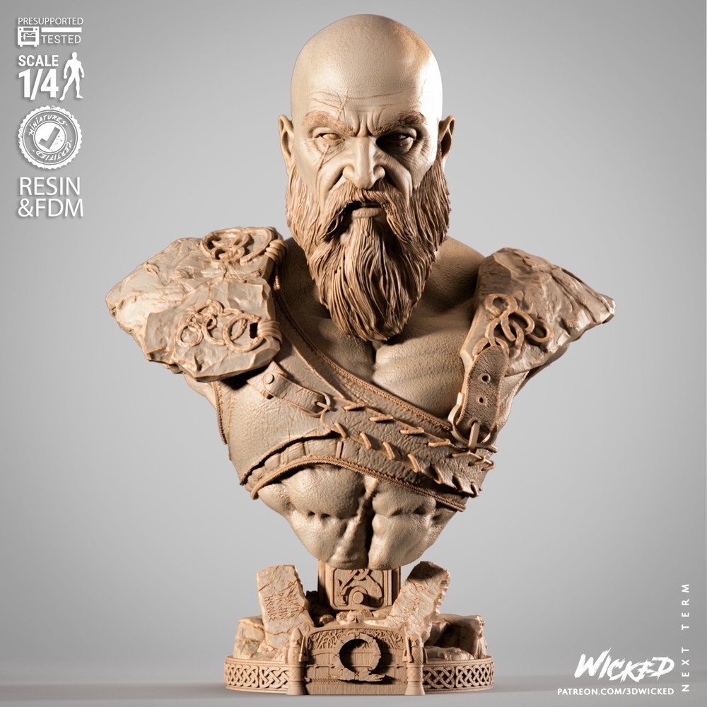 God of War Kratos Bust model kit unassembled unpainted see Description