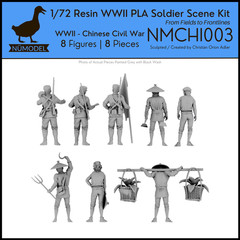 NUMODEL NM0030 | 1/72 Resin WWII Chinese PLA Scene Kit “Field to Frontline” |8pc