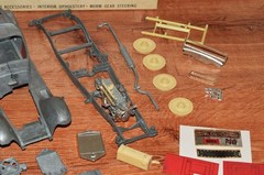 Hubley 1930 Packard Roadster #4860, Metal & Plastic Parts, Missing Chrome Parts