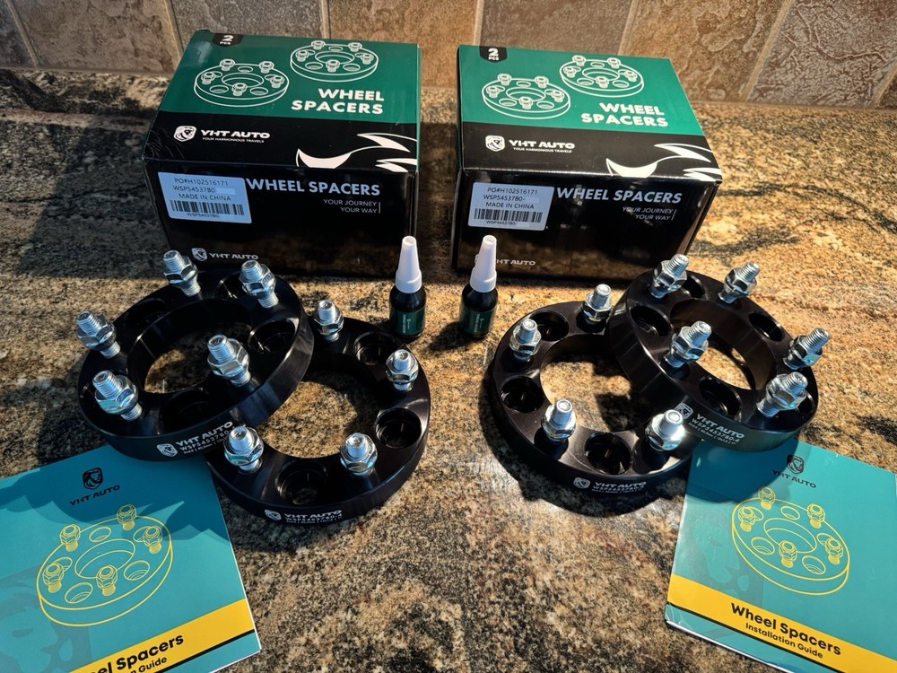 YHT AUTO 1″ Wheel Spacers 5×114.3 (5×4.5) M12x1.5, 82.5mm 5 Lug Set of 4 (2 box)