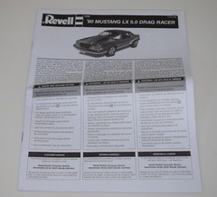 REVELL 1990 MUSTANG LX 5.0 85-4195 ⭐PARTS⭐ INSTRUCTION BOOKLET 1:25